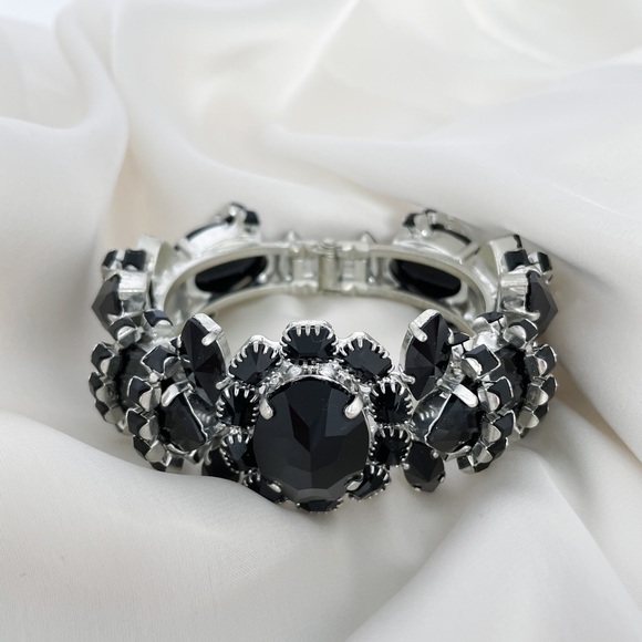 Rodrigo Otazu Black Swarovski Crystal Bracelet, like new, never worn - Picture 1 of 5